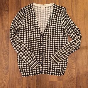 Talbots Classic Houndstooth Cardigan